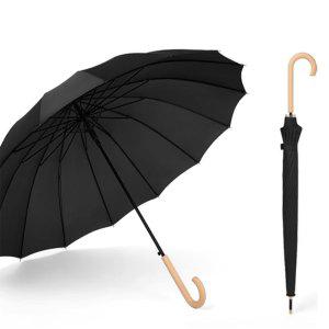 파스텔 16K 장우산 우드 손잡이 튼튼한 커플우산