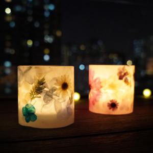홍콩 산포콩 | 드라이플라워 캔들홀더 만들기 체험・2시간 워크숍 | 평화로운 촛불