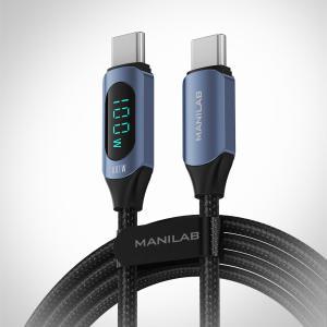 마니랩 100W C to C 고속충전 케이블/LED 디스플레이/USB C타입 라이트닝 8핀/충전 및 고속 데이터 전송/휴대폰 아이폰 갤럭시