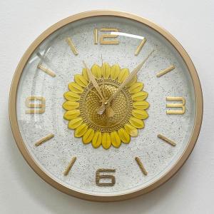 [제이큐]해바라기 벽시계 인테리어 선물용 무소음 거실벽시계