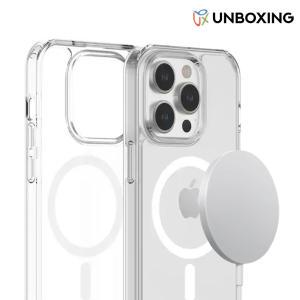 [1 +1] UBX 맥세이프 아이폰 15 14 13 12  mini Pro Max 케이스 미니 + 플러스 프로 맥스 클리어 투명 실리콘