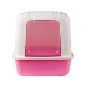 산시아 졸리 후드 고양이 화장실 (핑크) (모래주걱포함)