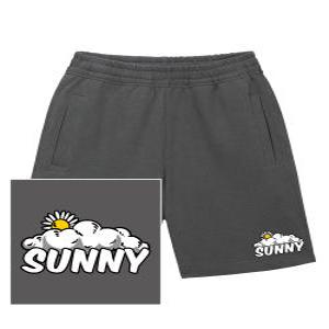 SUNNY&CLOUD LOGO SWEAT HALF PANTS - PIGMENT BLACK
