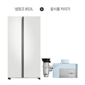 삼성 852L 2도어 냉장고+휴렉 음식물처리기 렌탈 RS84B5001CW+HB-2000HM (S) 상품권 당일 지급