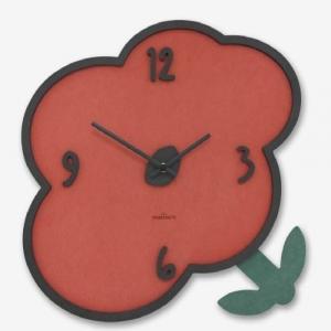 레드 플라워 인테리어 벽시계 (Red Flower Wall Clock)