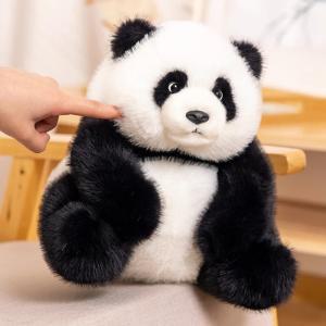 푸바오 판다 에버랜드 굿즈 선물 귀여운 실제 생활 팬더 봉제 인형 장난감 동물 모델 베개 생일