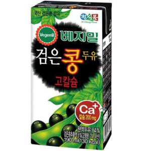 정식품 베지밀 검은콩 고칼슘 두유 190ml 24팩
