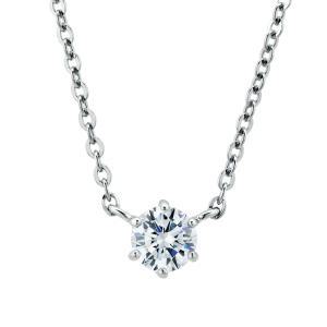 [한국금다이아몬드] 여자 3부 다이아몬드 큐빅 목걸이 선물 18K 6프롱