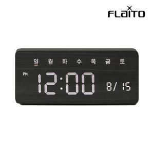 LED탁상시계 우드 데이즈 요일 날짜 심플 시계 무소음시계 플라이토_MC