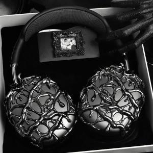 [교체용 이어패드]에어팟 맥스 케이스 커버 장식 금속 액체 가시 디자인 헤드폰 헤드셋 액세서리 Y2K 선물