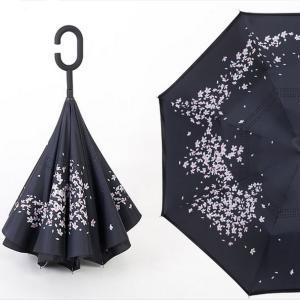 거꾸로우산 C형손잡이 반대로 펴고 접는 반전우산