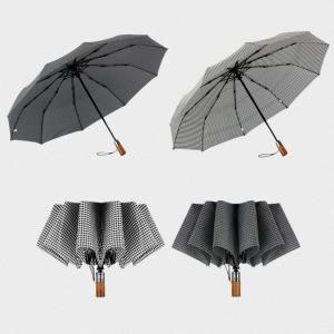 튼튼한 체크무늬 경량우산 3단자동우산