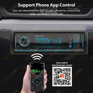차량용 오디오 블루투스 Grandnavi 자동차 라디오 스테레오 FM Aux 입력 리시버 SD TF USB 12V 인 대시 멀