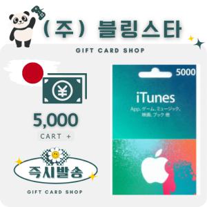 일본 아이폰 아이튠즈 앱스토어 기프트카드 5000엔