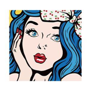 [모두쇼핑]DIY그리기 페인팅 팝아트 파란머리소녀 25X25 diy명화그리기 명화그리기세트 그림그리기 아이러