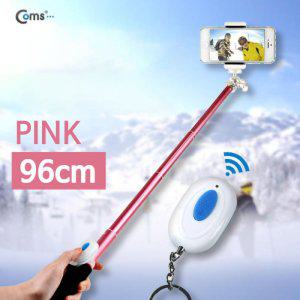 Coms 카메라 모노포드 Set(셀카봉 96cm)무선셔터 Pink