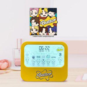 BTS 타이니탄 버터 애니메이션 탁상시계 LED무드등 알람 디지털시계 굿즈