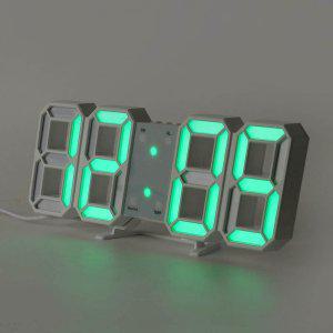 시간 날짜 온도 LED 화이트그린 리모컨 디지털 시계