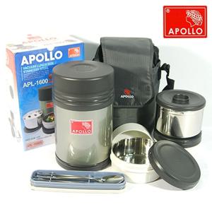  아폴로  아폴로 대용량 스텐보온도시락(APL-1600S) 보온밥통 보온보냉