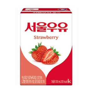  서울우유  서울우유 멸균 딸기우유 200ml x 24팩
