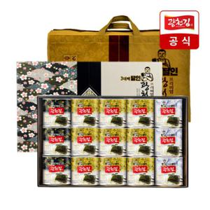AK몰  4+1   광천김  고급 선물세트 1호 (캔김15캔)