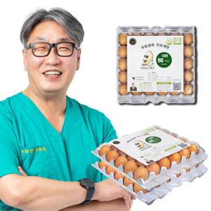  닥터안스에그  무항생제 대란 2판 60알 / 달걀 생란 당일생산 수의사 계란