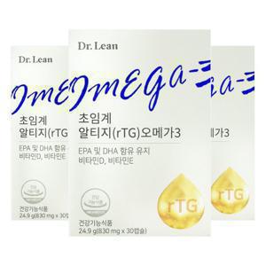  닥터린   Dr.Lean 닥터린 초임계 알티지(rTG) 오메가3 30캡슐 3박스/무료배송