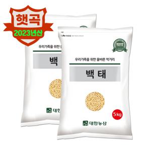  대한농산  23년 국산 백태 10kg (5kgx2) / 노란콩 메주콩 대용량 박스포장