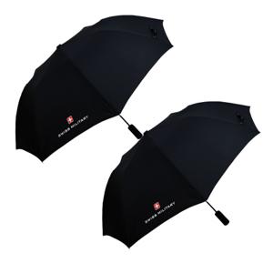 스위스밀리터리 2단 우산 자동우산 검정 X 2개
