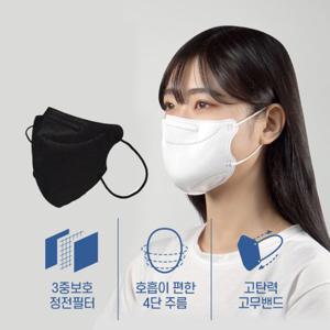 순국산 마스크 kf94 새부리형 개별포장 여름용 블랙 닥터 수미지 1매