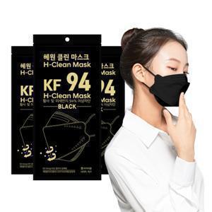 혜원클린 국산 KF94 마스크 100매 대형 블랙