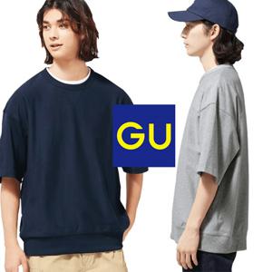 GU 스웨트 반팔 티셔츠 5컬러 345006/오버사이즈/5부 반팔/남녀공용