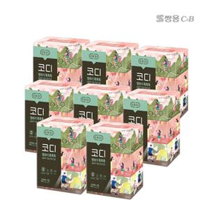  쌍용씨앤비  코디 각티슈 행복이 톡톡톡 200매 3팩 8개(24개)
