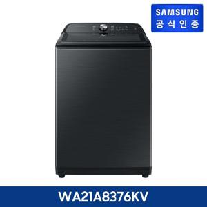 삼성 일반세탁기 WA21A8376KV  21KG/블랙케비어 