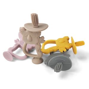 아기 실리콘 트레이닝 칫솔 BPA 프리 동물 코알라 안전 유아 치아 씹는 장난감, 젖니 링, 유아용 액세서리, 1 개
