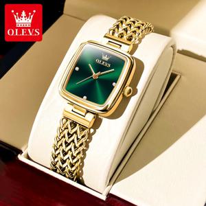 OLEVS 럭셔리 브랜드 여성용 시계 트렌드, 방수 스테인레스 스틸 쿼츠 손목시계, 심플한 분위기, 오리지널 인증