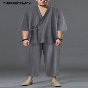 일본 스타일 새로운 남성 기모노 잠옷 정장 남성 가운 가운 2 개/대 목욕 가운 느슨한 잠옷 편안한 잠옷