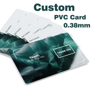 맞춤형 PVC 비즈니스 ID 카드, 로고 이름, 플라스틱 방수 양면 광택 매트, 감사합니다, 0.38mm, 85.5x54mm, 200 개