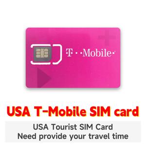 무제한 통화, SMS, 데이터 US 선불 T-모바일 휴대폰 카드, 4G 인터넷 데이터 카드, 7-90 일 SIM 카드 지원, eSIM