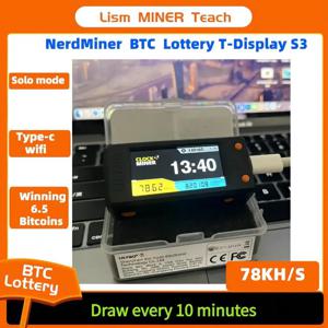Nerdminer V2 PLUS 비트코인 솔로 복권 채굴기, Lilygo BTC 복권 채굴기, 78 KH/s 너드 채굴기, 신제품