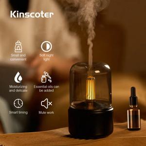 KINSCOTER 킨스코터 아로마테라피 에센셜 오일 향기 디퓨저, 전기 USB 아로마 디퓨저, 미니 침실 초음파 공기 가습기
