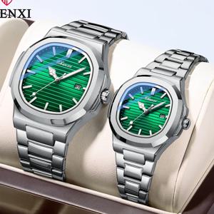 CHENXI 커플 시계 남녀 쌍, 패션 럭셔리 쿼츠 손목시계 여성시계, 2023년 신상품, 그의 그녀의 시계 세트