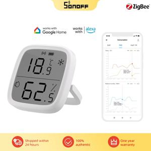 SONOFF SNZB-02D Zigbee 3.0 습도 온도 센서, LCD 화면, Ewelink 앱 실시간 모니터링, 알렉사 구글 홈으로 작동