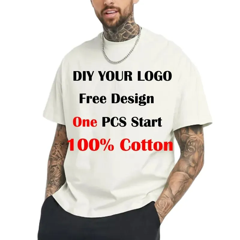 사용자 정의 인쇄 레저 티셔츠 티 DIY 사진 또는 로고와 같은 자신의 디자인 흰색 티셔츠 패션 사용자 정의 남성 탑 티셔츠