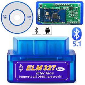 미니 Eml327 V2.1 OBD 2 블루투스 자동차 진단-안드로이드 스캐너 코드 지원 도구, 스마트 스캔 도구 ODB2 스캐너 도구