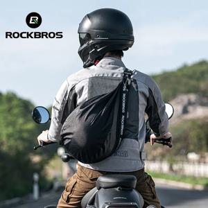 ROCKBROS 오토바이 헬멧 배낭 대용량 여행 가방 반사 여성 남성 오토바이 라이더 헬멧 가방 액세서리