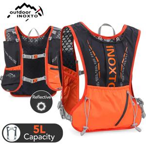 INOXTO-경량 러닝 배낭 수분 공급 조끼, 자전거 마라톤 하이킹에 적합, 초경량 및 휴대용 5L