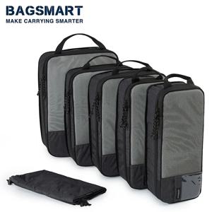 BAGSMART 압축 포장 큐브 남성용 여행 가방 여성용 확장 가능한 포장 주최자 수하물 여행용 파우치