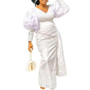 여성용 Dashiki 아프리카 드레스, 우아한 아프리카 로브, 카프탄 롱 맥시 드레스, 이슬람 패션, 아바야 아프리카 의류, 흰색, 신제품