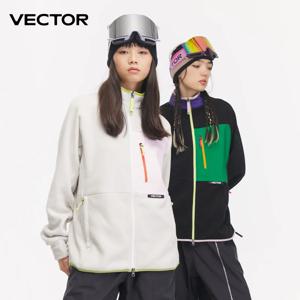 VECTOR 여성용 플리스 재킷, 가을 겨울 따뜻한 코트, 남성 의류, 2023 대비 소매 맨투맨 코트, 컬러 야외 재킷